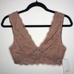 TOBI Pink Lace Bralette
